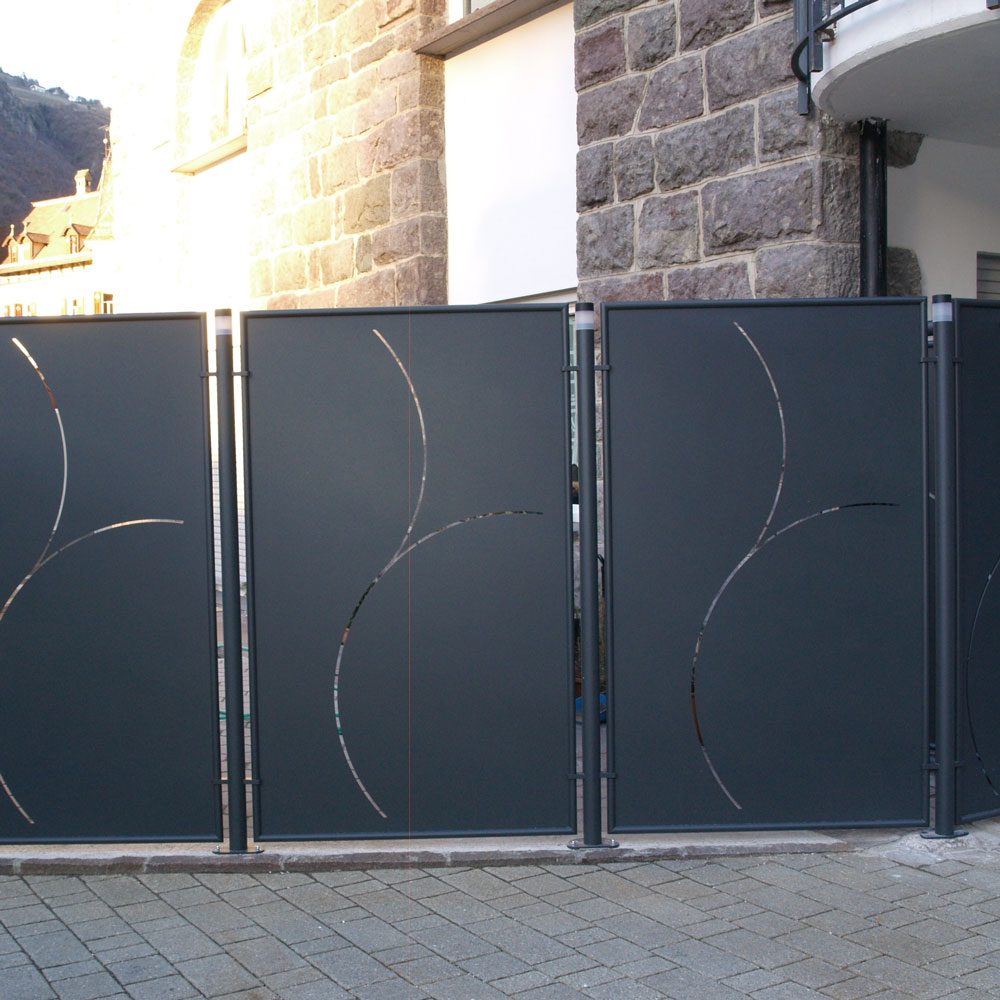 eingang sichtschutz aus metall